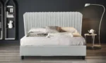 Siena double bed made up with white linen
