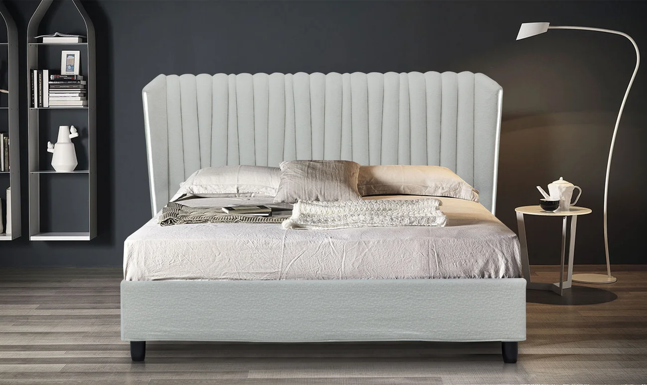 IMG_0947 Siena double bed made up with white linen