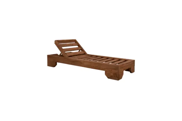 Makedonia wooden garden sun lounger